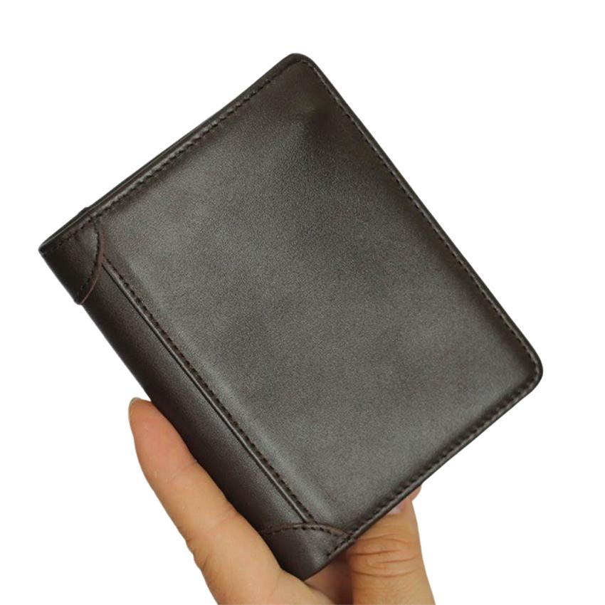 Ví Da Bò Thật 100% Dáng Đứng Có Khe Để Thẻ Nhớ, Ngăn Khóa Tiện Dụng - Full Box.