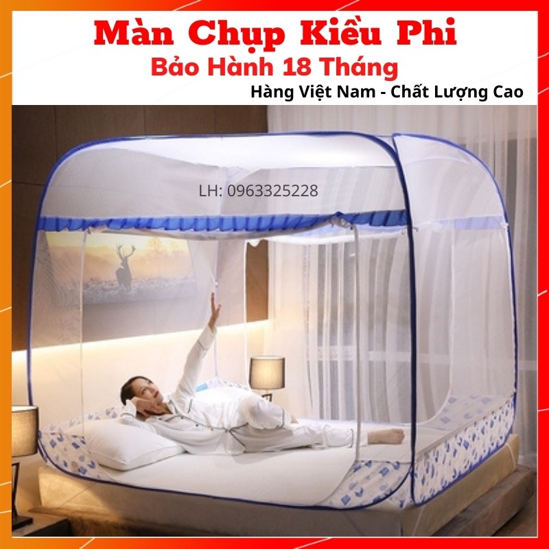 Màn chụp tự bung đỉnh rộng - Mùng chụp người lớn cao cấp Kiều Phi