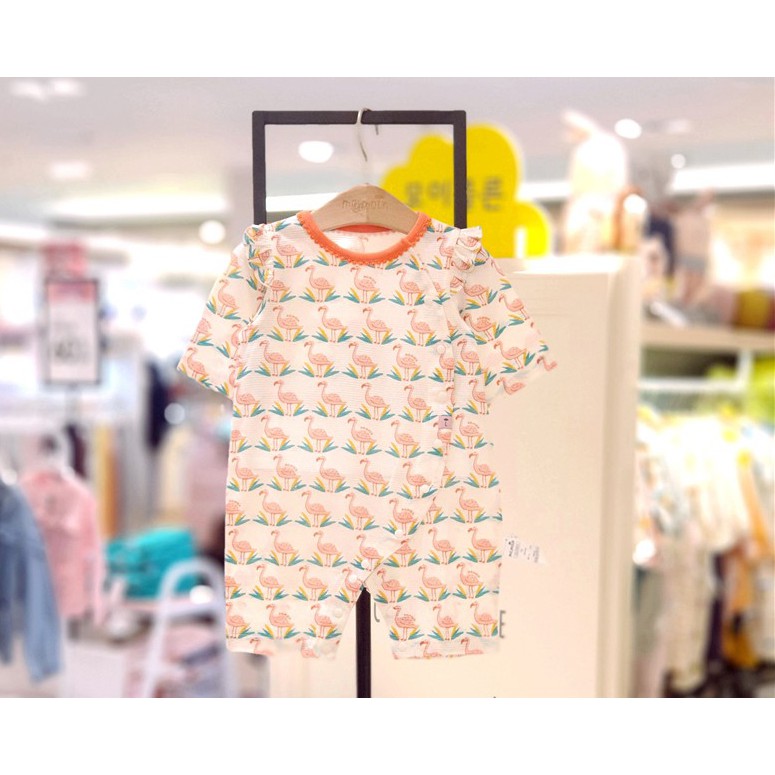 (70/73) Body hồng hạc bé gái cotton giấy Moimoln 61938
