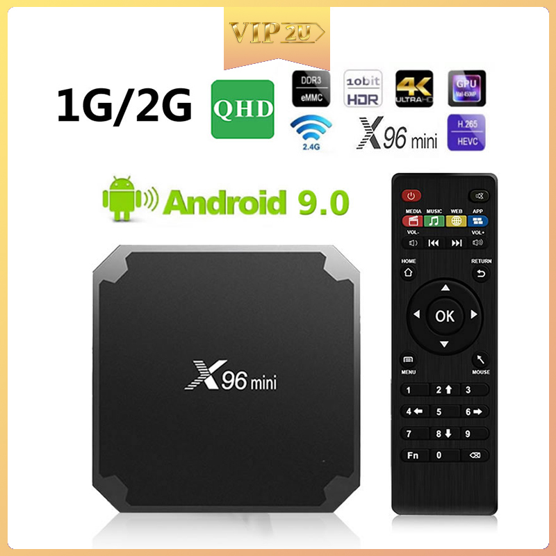 Tv Box Thông Minh X96 2gb 16gb Amlogic S905W Lõi Tứ 2.4ghz Wifi Android 9.0 Và Phụ Kiện