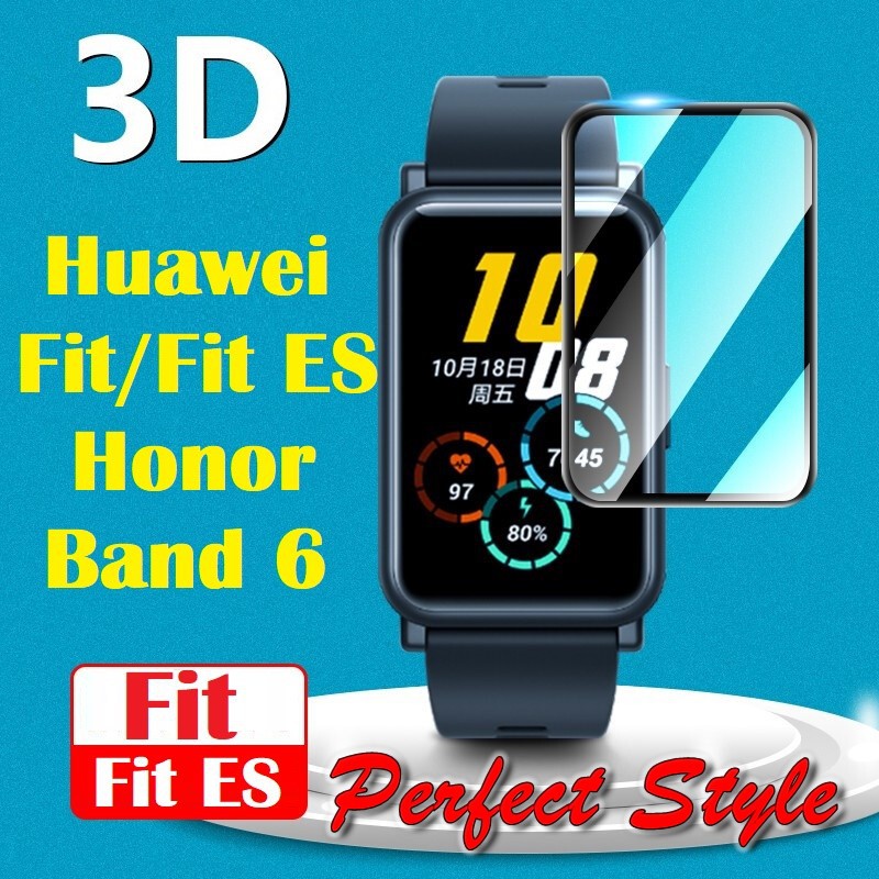 Miếng Dán 3D Full màn hình bảo vệ mặt đồng hồ  Huawei Watch Fit Huawei Watch Fit es Honor Band 6 Huawei 8