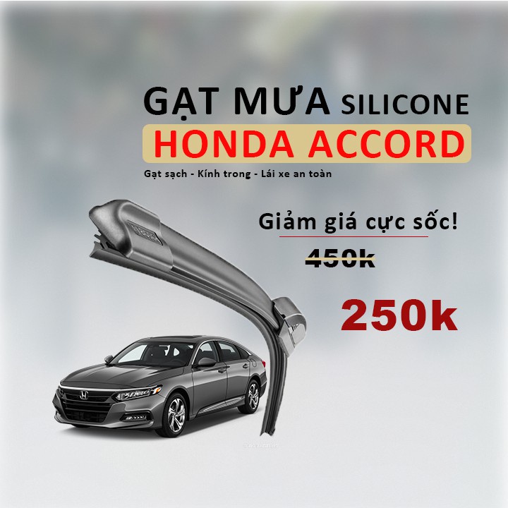 Gạt Mưa Cho Xe Honda Accord - Gạt Mưa Lưỡi Silicon siêu sạch GM15