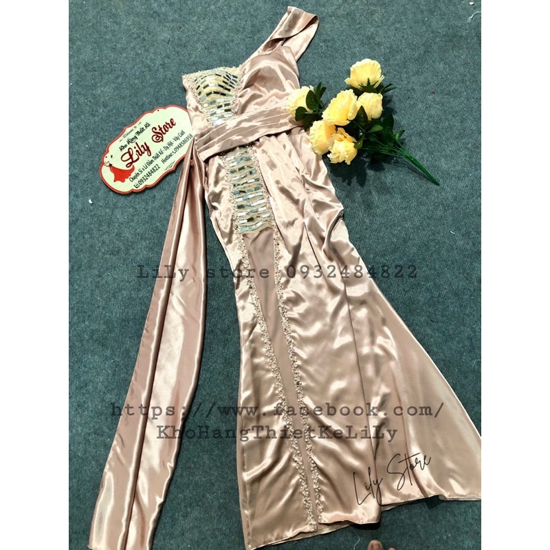 đầm dạ hội trễ vai ( ảnh và video thật 100%)full size