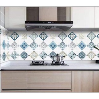Giấy dán tường , kích thước 3M x 60cm ,trang trí nhà bếp chống dầu mỡ họa tiết
