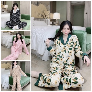Đồ bộ mặc nhà pijama nữ, chất mát, mềm mịn cao cấp, đồ ngủ bộ dài