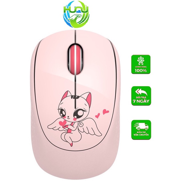 Chuột không dây Huqu GQ-I361 thiết kế nhỏ gọn, trẻ trung - được kết nối qua đầu thu USB