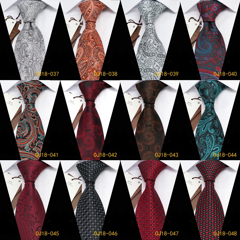 Cà Vạt Nam 8Cm Họa Tiết Paisley Phong Cách Doanh Nhân Mới