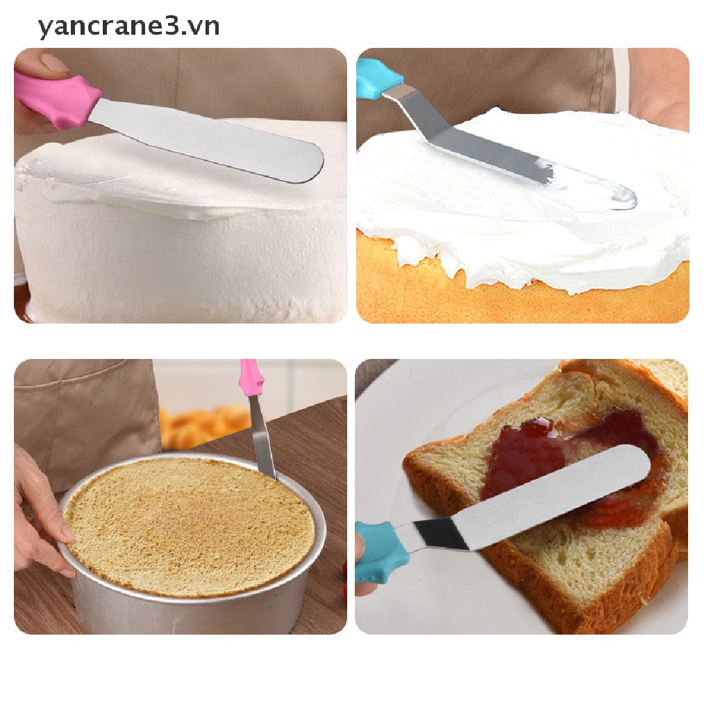 Set 3 dao phết kem trang trí bánh bằng thép không gỉ