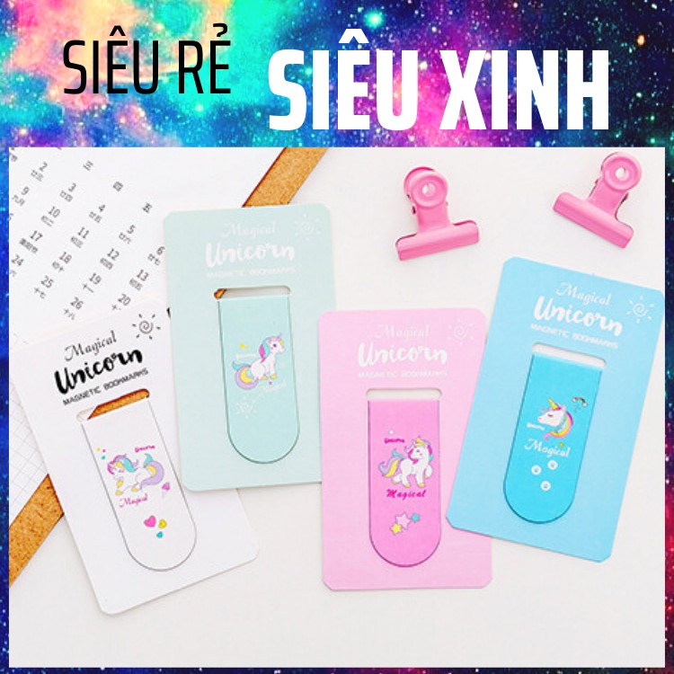 BookMark nam châm unicorn cute  (kẹp đánh dấu trang)