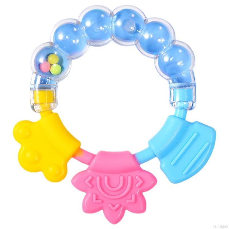 Vòng đeo tay đồ chơi gặm nướu bằng silicone thiết kế hoạt hình an toàn đáng yêu dành cho trẻ em