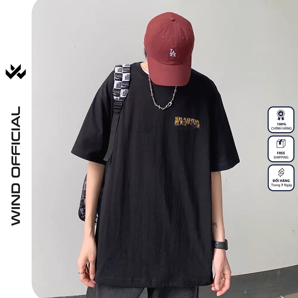 Áo phông unisex form rộng WIIS RVER oversize tay lỡ cotton thời trang nam nữ ulzzang
