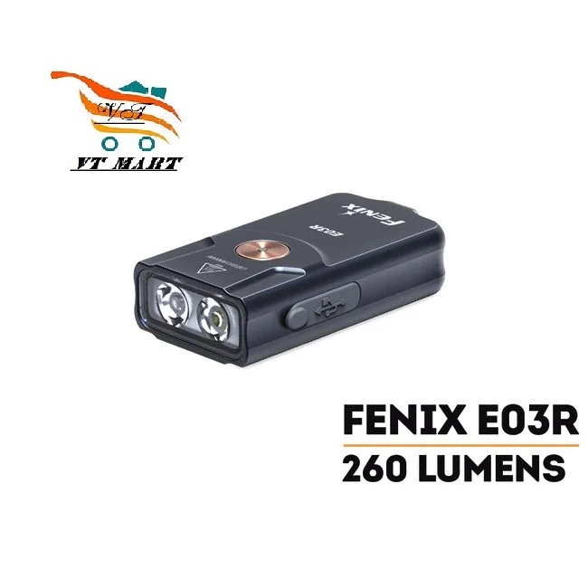 [TIỆN DỤNG] Đèn Pin Fenix E03R Là mẫu đèn pin chìa khóa nhỏ gọn làm hoàn toàn bằng kim loại.