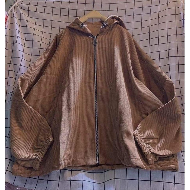 Áo khoác bigsize 𝐒𝐈𝐄̂𝐔 𝐒𝐀𝐋𝐄 Áo khoác nhung tăm from rộng siêu to