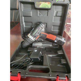 Máy khoan pin Hitachi 12V, 2 cấp tốc độ - Chức năng: Thích hợp cho việc bắt vít, khoan lỗ trên tường, khoan sắt, khoan g
