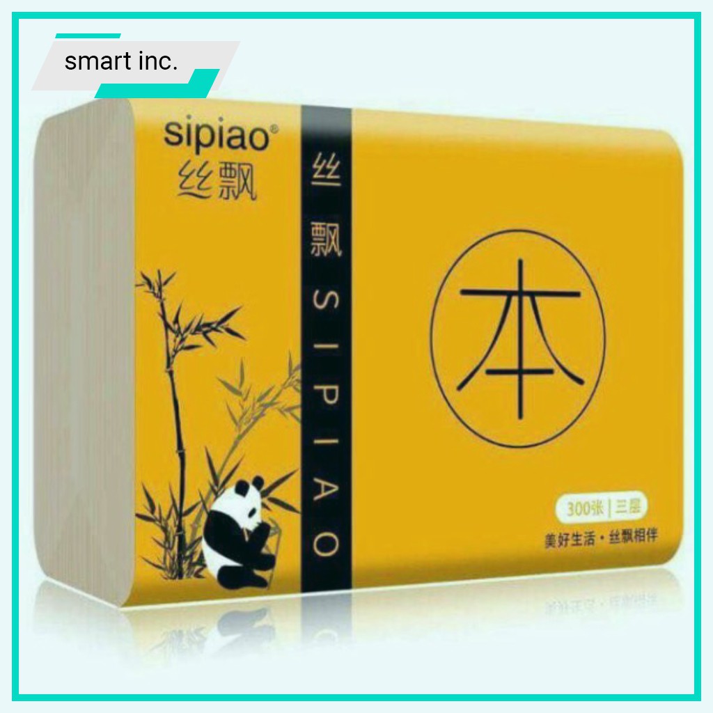 Giấy Ăn Gấu Trúc Sipiao Khăn Giấy Vệ Sinh Siêu Mềm Siêu Dai Cao Cấp Trung Quốc 300 Tờ