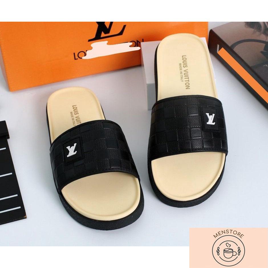 Dép quai ngang+quai chéo nam nữ dép L.V chính hãng hot trend 2022