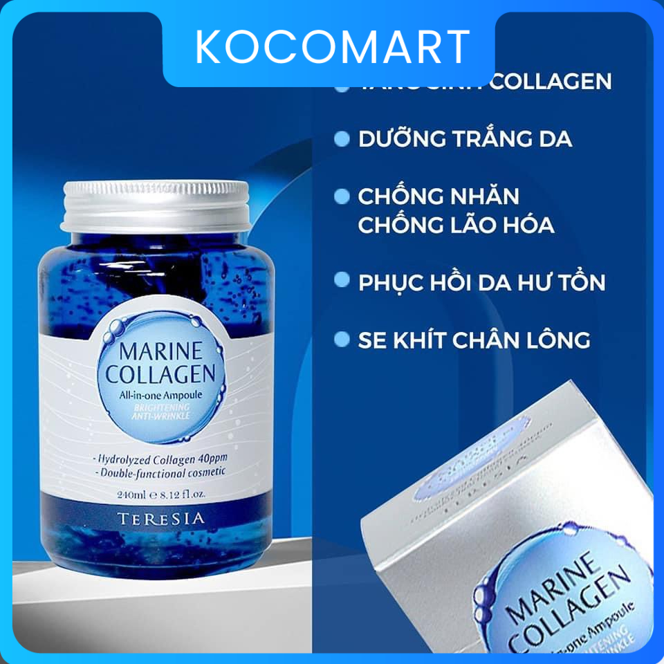 Tinh Chất Collagen Tươi Hàn Quốc Marine Teresia - Serum Trắng Da Căng Bóng Trẻ Hóa Da, Chống Lão Hóa