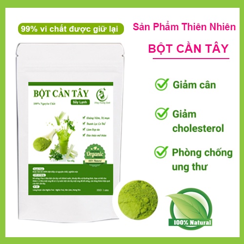 Bột Cần Tây Nguyên Chất Sấy Lạnh Giảm Cân Làm Đẹp Da 100g