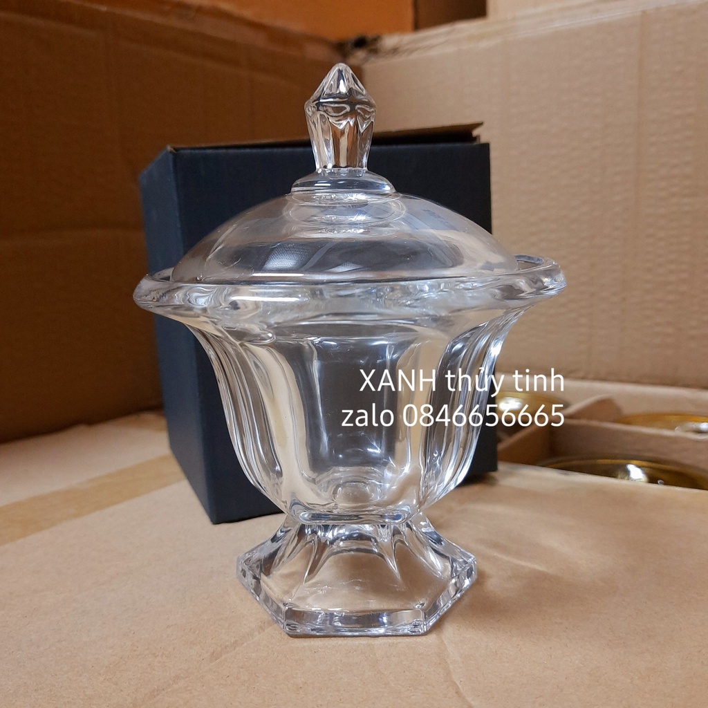 Hũ thủy tinh đựng bánh kẹo, mứt tết, đồ khô Mã: HY9361