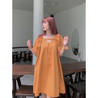 D03 - Đầm babydoll vàng cam