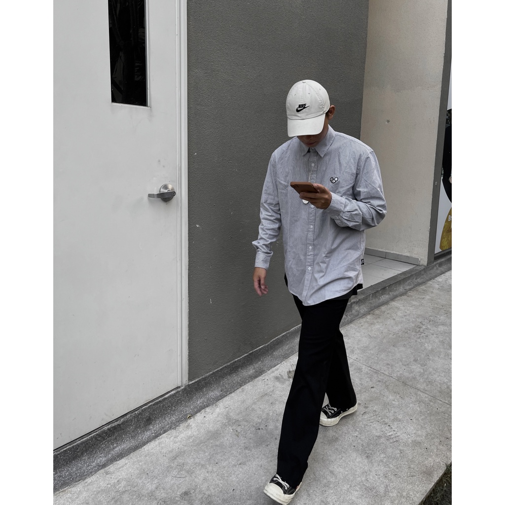 ÁO SƠ MI OXFORD LOGO sọc CHUOTTRANG