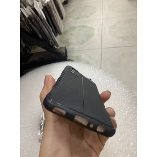 Ốp Samsung A03S dẻo đen vân kiểu da thời trang