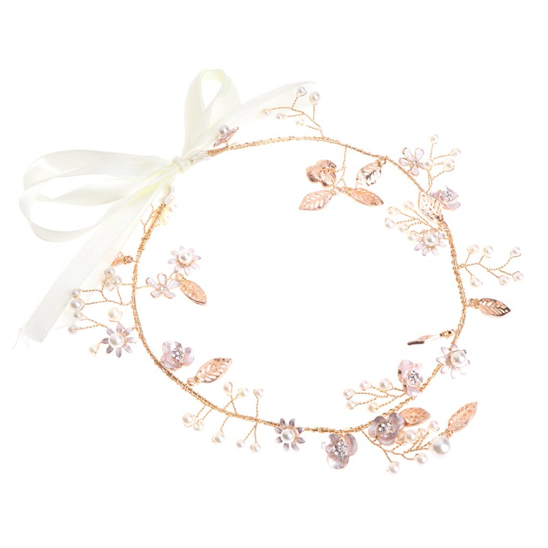 Kẹp tóc hình vương miện đính ngọc trai thời trang cho nữ