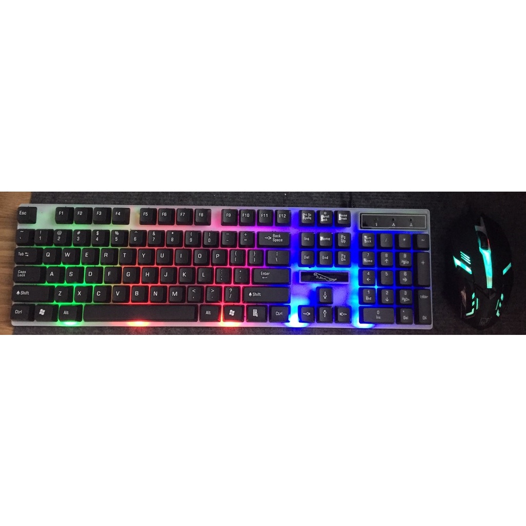 Bộ bàn phím gaming có dây kèm chuột có led 7 màu