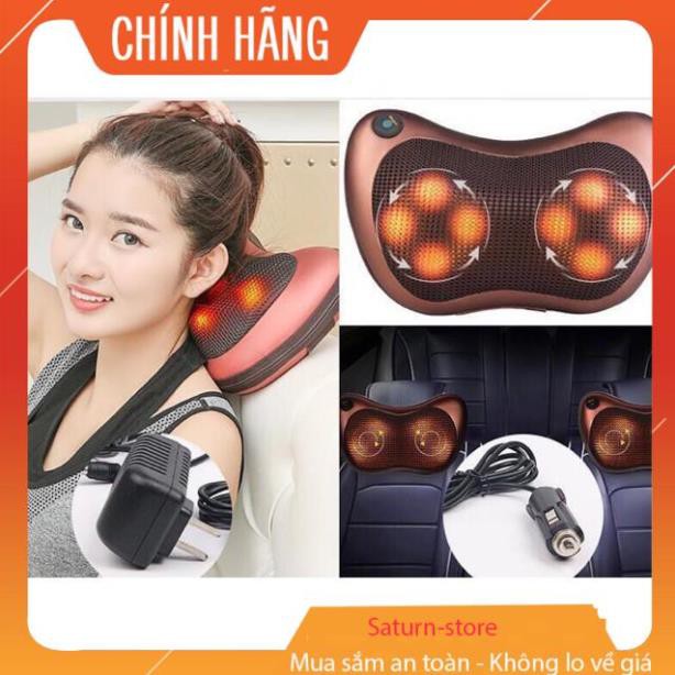 Gối Massage Hồng Ngoại Magic Home 8 Bi dành cho MỌI LỨA TUỔI - AN TOÀN , HIỆU QUẢ - Giảm đau, thư giãn tại nhà