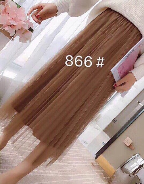 Chân váy tutu midi - Chân váy maxi - Chân váy xếp ly xoè voan lưới 3 lớp hàng loại đẹp Quảng Châu | BigBuy360 - bigbuy360.vn