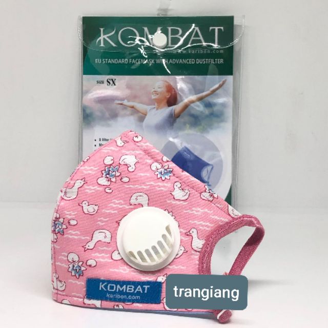 1 khẩu trangKaribon Kombat trẻ em 8 lớp lọc bụi mịn có van thở | BigBuy360 - bigbuy360.vn