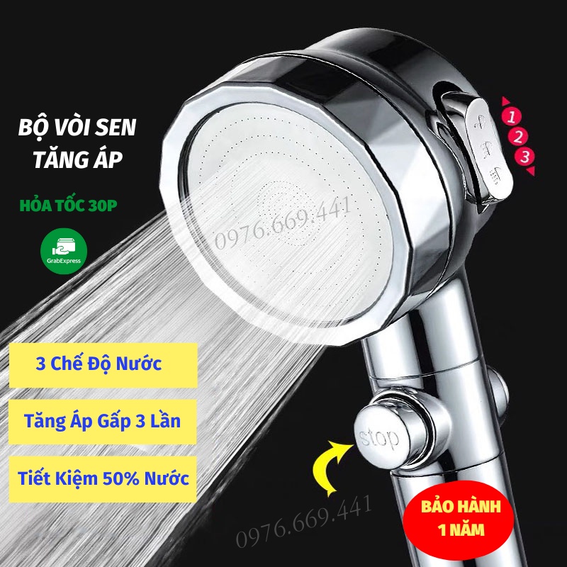 Vòi Hoa Sen Tăng Áp 3 Chế Độ Nước Vòi Sen Tăng Áp Siêu Mạnh Gia Dụng Thông Minh ASAKI