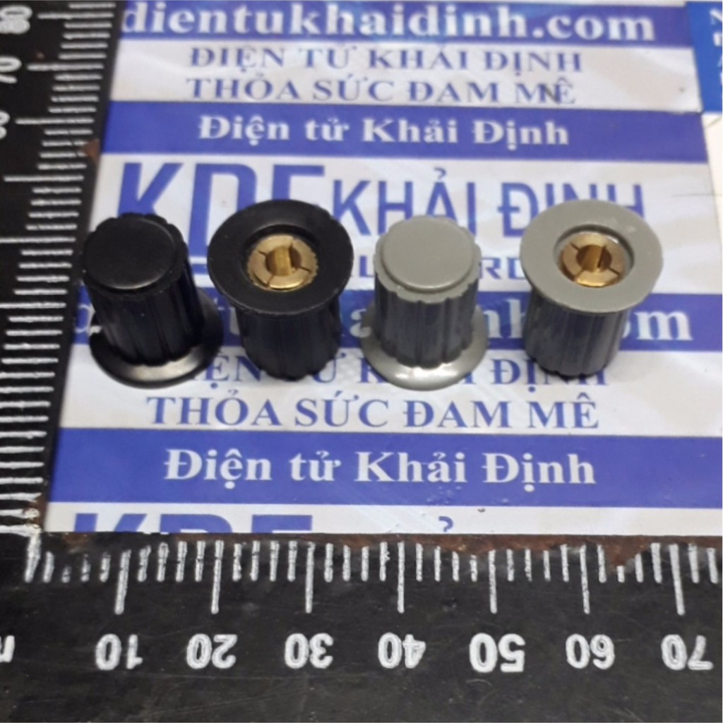 2 cái Núm vặn Triết áp, biến trở chính xác WXD3-3-2W, WH5-1A, màu đen/xám kde4944