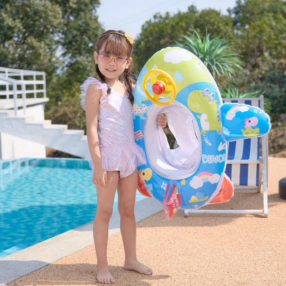 Phao Bơi Tròn Hình Sư Tử Khủng Long Dễ Thương Cho Bé