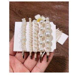 Set 5 chiếc kẹp tóc đính ngọc trai nhân tạo xinh xắn