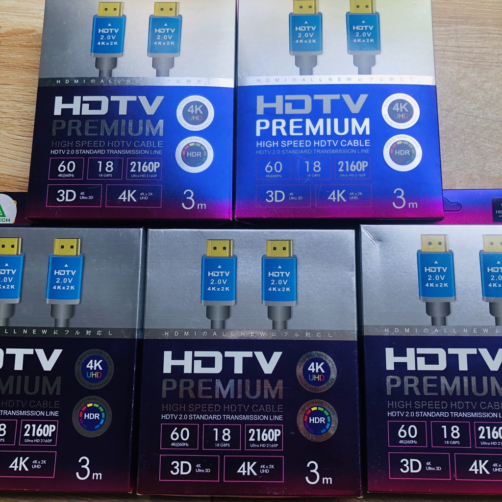 Cáp HDTV 4K Ul traHD 2.0V HDMI Premium Cable Ultra HD 4k 1.5m hàng chính hãng
