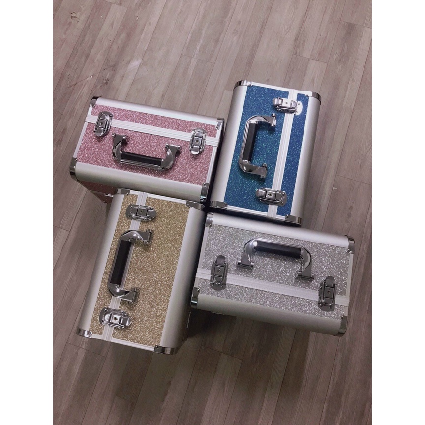 Cốp nhôm nhũ (đựng đồ Nail, Mi, trang điểm)