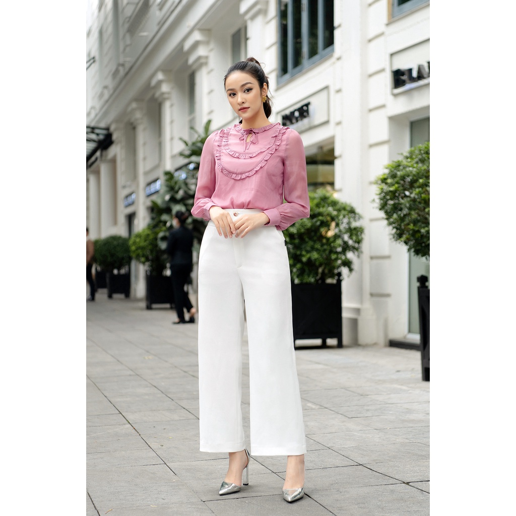 Áo Sơ Mi Kiểu Nữ LUPERI Thiết Kế Dài Tay Dáng Suông, Chất Liệu Lụa Lạnh Mềm Mại Không Co Nhăn Màu Sắc Trang Nhã LFSM1196