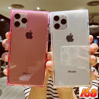 Ốp Điện Thoại Vuông Màu Kẹo Trong Suốt Chống Sốc Chống Va Đập Cho Iphone 8 XR 11 Pro Max X XS 7 6S Plus