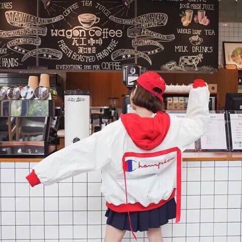 Áo khoác dù hàn quốc Champion