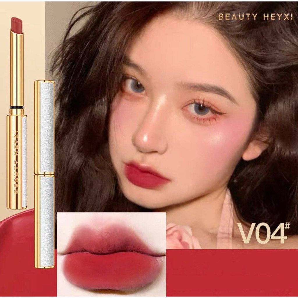 Son HEYXI BEAUTY Vỏ Da Sang Chảnh Cao Cấp Lên Màu Chuẩn Lì Không Trôi Son Lì Nội Địa Trung | BigBuy360 - bigbuy360.vn