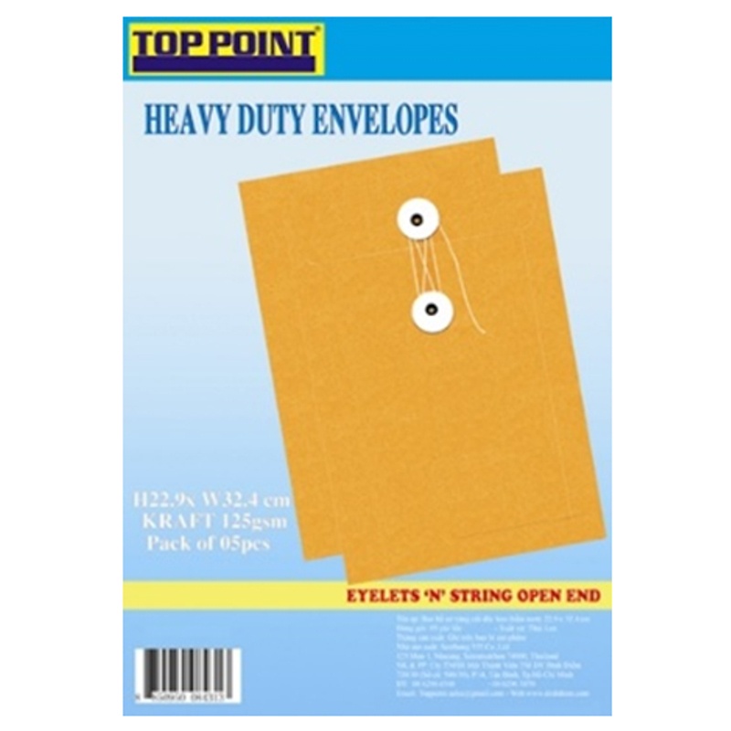 Bao thư cột dây keo thấm nước 22.9 x 32.4 cm (1 Lốc 5 Cái)