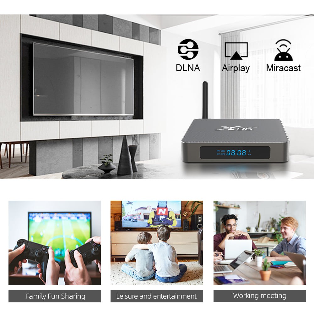 Android TV Box X96 X6, Android 11, Ram 8GB, CPU 64Bit RK3566, Wifi 2T2R 2.4/5Ghz, Bluetooth 4x