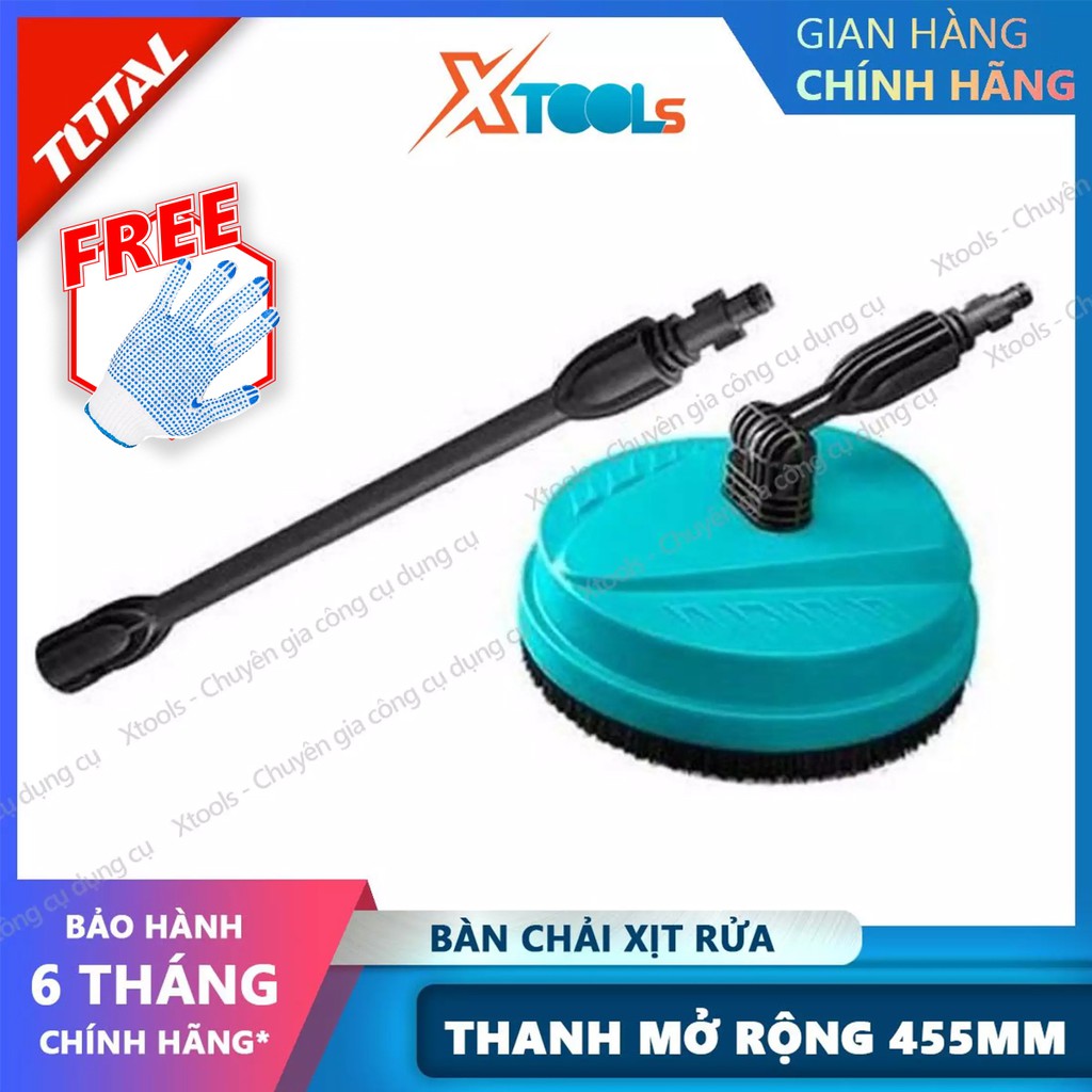 Bàn chải xịt rửa TOTAL TGTPB251 Dụng cụ vệ sinh, Kích thước 250mm, chất liệu nhựa PP và PA66+30GF, với 1 thanh mở rộng