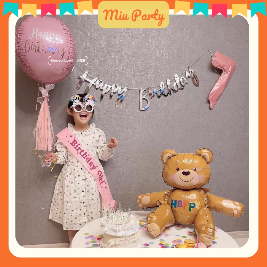 [HOẢ TỐC] Sash Sinh Nhật Hoa Hậu  Dây Ruy Băng Rôn Choàng Đeo Chéo Vai Chữ HAPPY BIRTHDAY Mừng Tiệc Sinh Nhật
