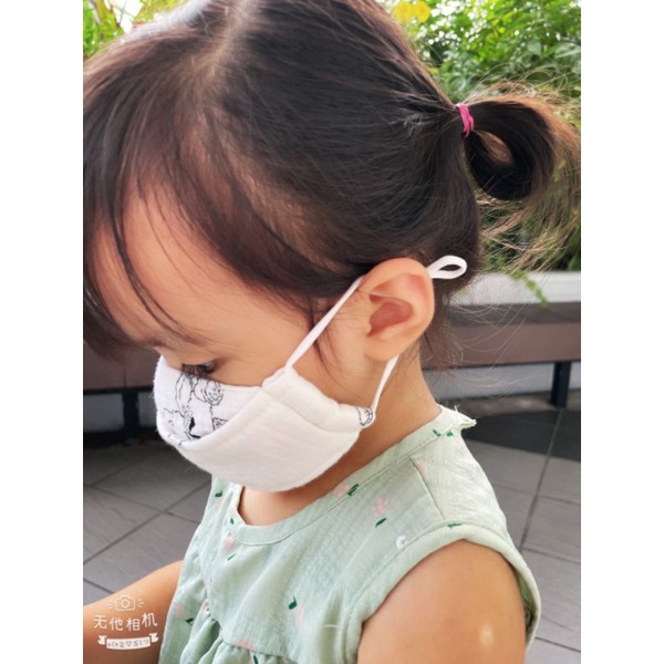 Khẩu trang vải sợi tre muslin 6 lớp dễ thở cho bé