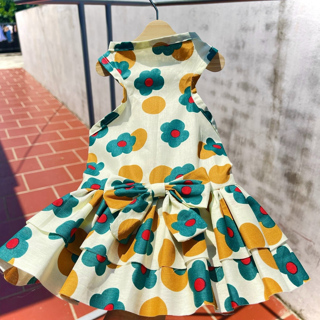 Váy Xòe Nơ 2 Tầng Dài Cho Chó Mèo Thú Cưng