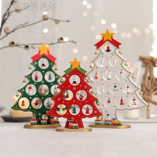 Cây thông giáng sinh mini bằng gỗ để bàn trang trí