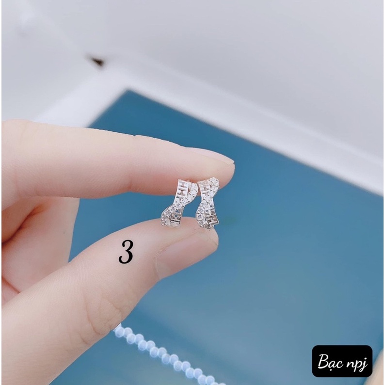 Bông tai cho bé , Hoa tai kiểu ⚡️ XINH XẮN ⚡️Bạc Ta cho bé yêu - Bạc Npj