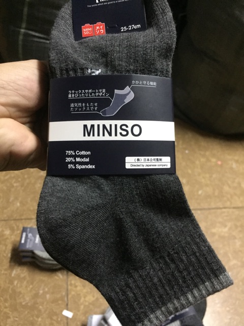 Tất nam miniso cổ dài 5 đôi